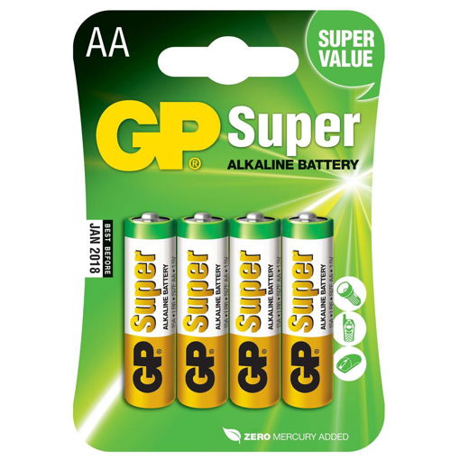 Image sur Baterie GP Super Alkaline AA 1.5V, blistr 4ks