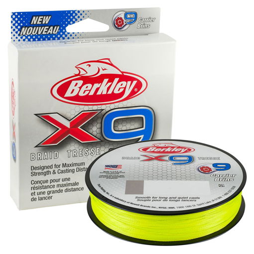 Image sur Berkley X9 Braid Fluo Green 150m, 0.08mm 7.6kg