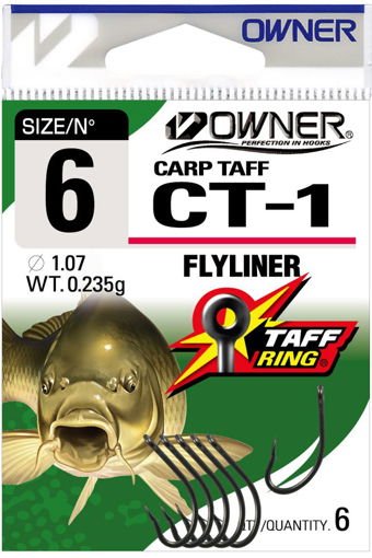 Bild von Owner CT-1 Carp Taff Flyliner, vel.4 (6ks)