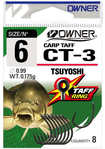 Obrazek Owner CT-3 Carp Taff Tsuyoshi, vel.4 (7ks)