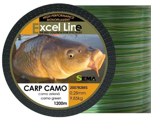 Image sur Sema Excel Line Carp Camo zelený 1200m, 0.22mm