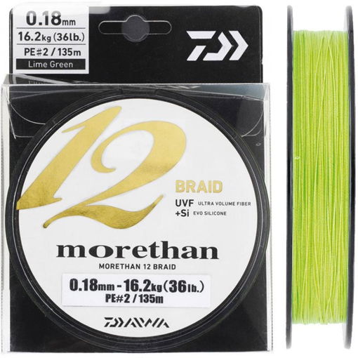 Image sur Daiwa Morethan 12 Braid 135m, 0.14mm 12.2kg