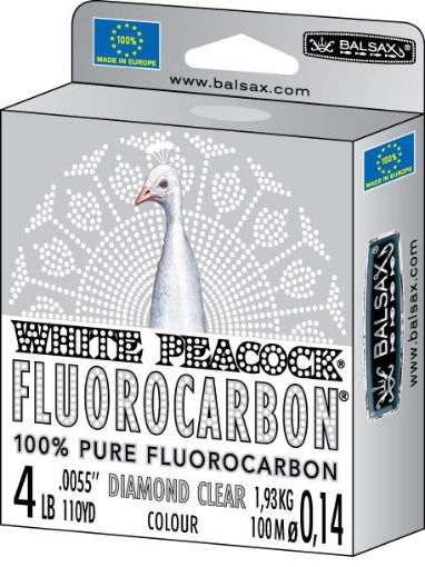 Obrazek Balsax White Peacock Fluorocarbon 50m 0.32mm