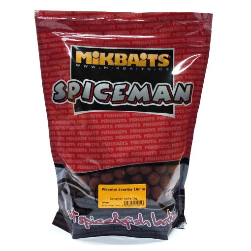 Obrazek Mikbaits Spiceman Boilie 1kg Spicy Plum 16mm