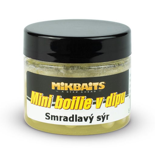 Obrazek Mikbaits Mini Boilie in Dip 50ml Stinky Cheese