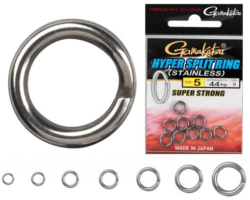 Bild von Gamakatsu Hyper Split Ring, vel.3 20kg (12ks)