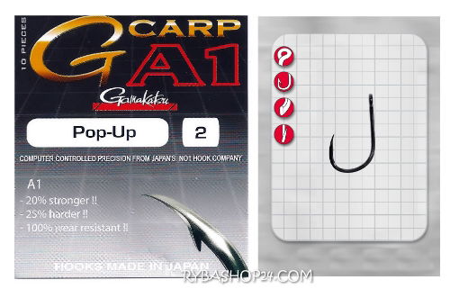 Bild von Gamakatsu A1 G-Carp Pop-Up Hook, vel.2