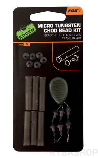 Obrazek FOX Edges Micro Tungsten Chod Bead Kit (6ks)