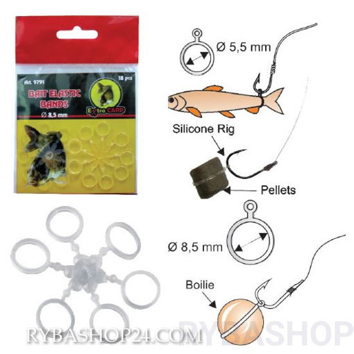 Obrazek Silikonové kroužky Extra Carp, 8,5mm (18ks)