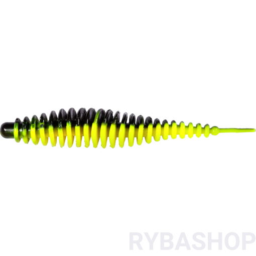 Obrázek T-Worm I-Tail Česnek 6.5cm, neonová žlutá/černá