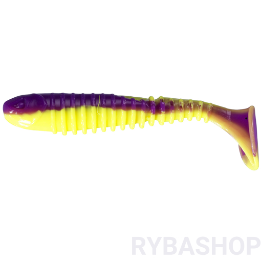 Berkley Flex Rib Shad Purple Chartreuse