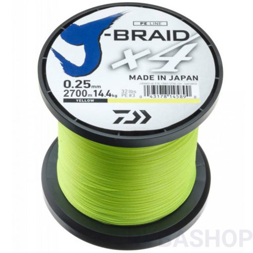 Daiwa J-Braid X4 Žlutá