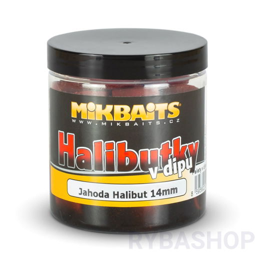 Obrazek Halibutky v dipu 250ml Jahoda Halibut 14mm