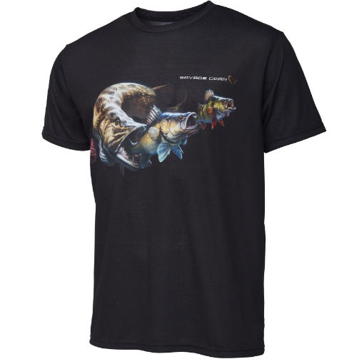 Obrazek Tričko Savage Gear Cannibal Tee Black #M