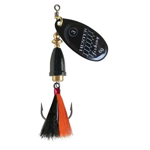 Bild von Hester Bell Fly Black Scales w/blk-org #2 4g