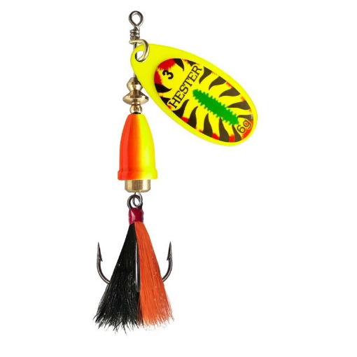 Bild von Hester Bell Fly Yellow Fire Tiger w/blk-org #5 11g