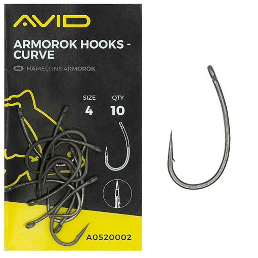 Avid Carp Armorok Curve Hooks #2 Barbed