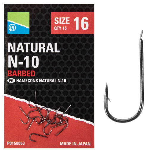 Image sur Preston Innovations Natural N-10 Hooks #18 15pcs