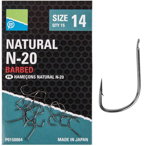 Obrazek Preston Innovations Natural N-20 Hooks #18 15szt