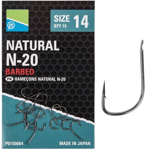 Image sur Preston Innovations Natural N-20 Hooks #12 15pcs