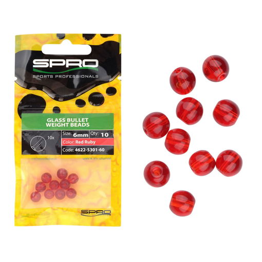 Obrazek SPRO Round Smooth Glass Beads 4mm Red Ruby