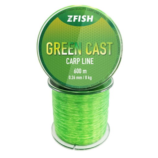 Obrazek Zfish Green Cast Carp Line 600m 0.26mm 8.0kg