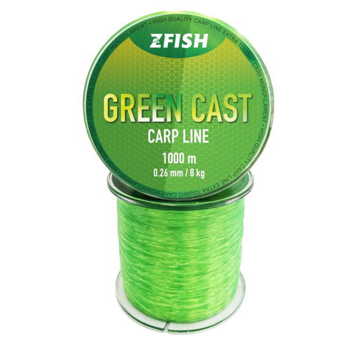 Obrazek Zfish Green Cast Carp Line 1000m 0.26mm 8.0kg