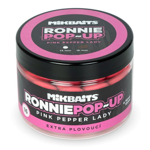 Obrazek Mikbaits Ronnie Pop-Up 150ml Pink Pepper Lady 16mm