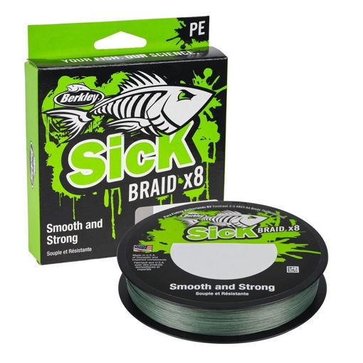 Image sur Berkley Sick Braid x8 Moss Green 150m 0.06mm 5.4kg