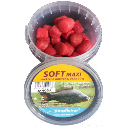 Obrazek Kingfisher Soft Maxi Pufy 30g Jahoda