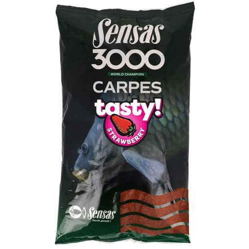 Obrazek Sensas 3000 Carp Tasty Strawberry 1kg (Truskawka)