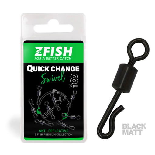 ZFISH Obratlík Quick Change Swivel Matt #10 10ks