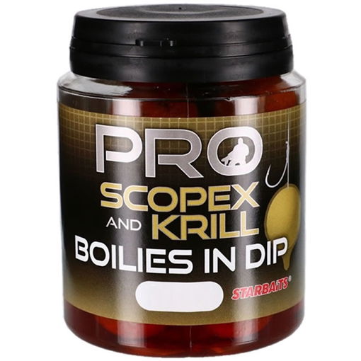 Starbaits Probiotic Boilies in Dip Scopex Krill 150g 20mm