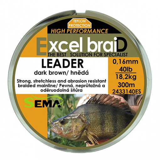 Šňůra Excel braiD Leader 300m 0.16mm 18.2kg