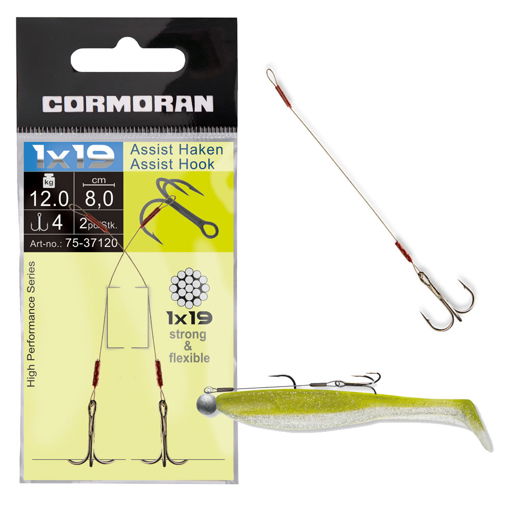 Bild von Cormoran 1x19 Assist Hook 12kg 9cm #4 2ks